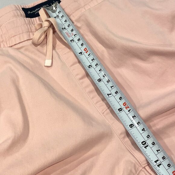~ Abercrombie & Fitch L Men's Light Pink Drawstring Shorts Pull-On 5 Pockets 4" - Picture 6 of 12